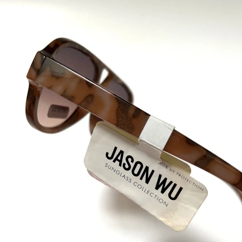 NWT Original JASON WU Double Bridge Aviator Sunglasses Tortoise Shell Brown